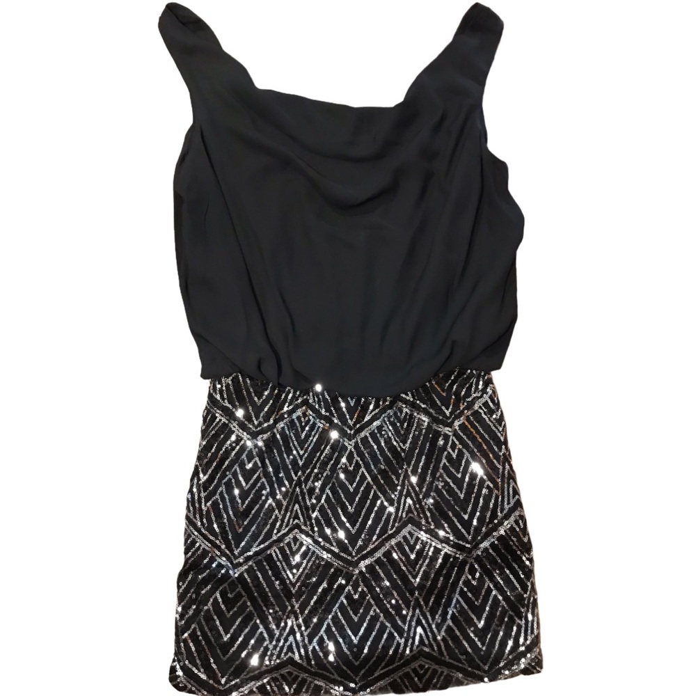 2/$25 or 3/$30….AS U WISH black with silver sequins dress